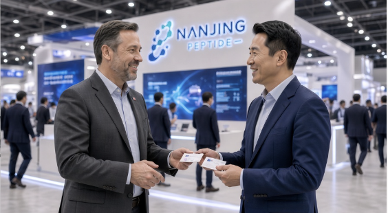 NanJing Peptide team at an industry exhibition